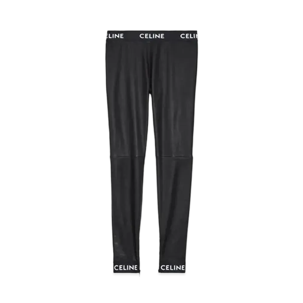 CELINE Stretch Leggings / Lamskin "Black"