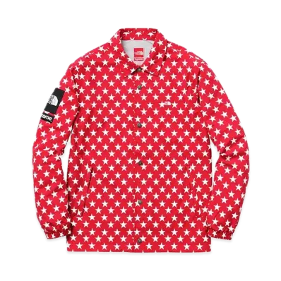 Supreme x The North Face 2015SS Packable Waterproof Coaches Jacket "Red"