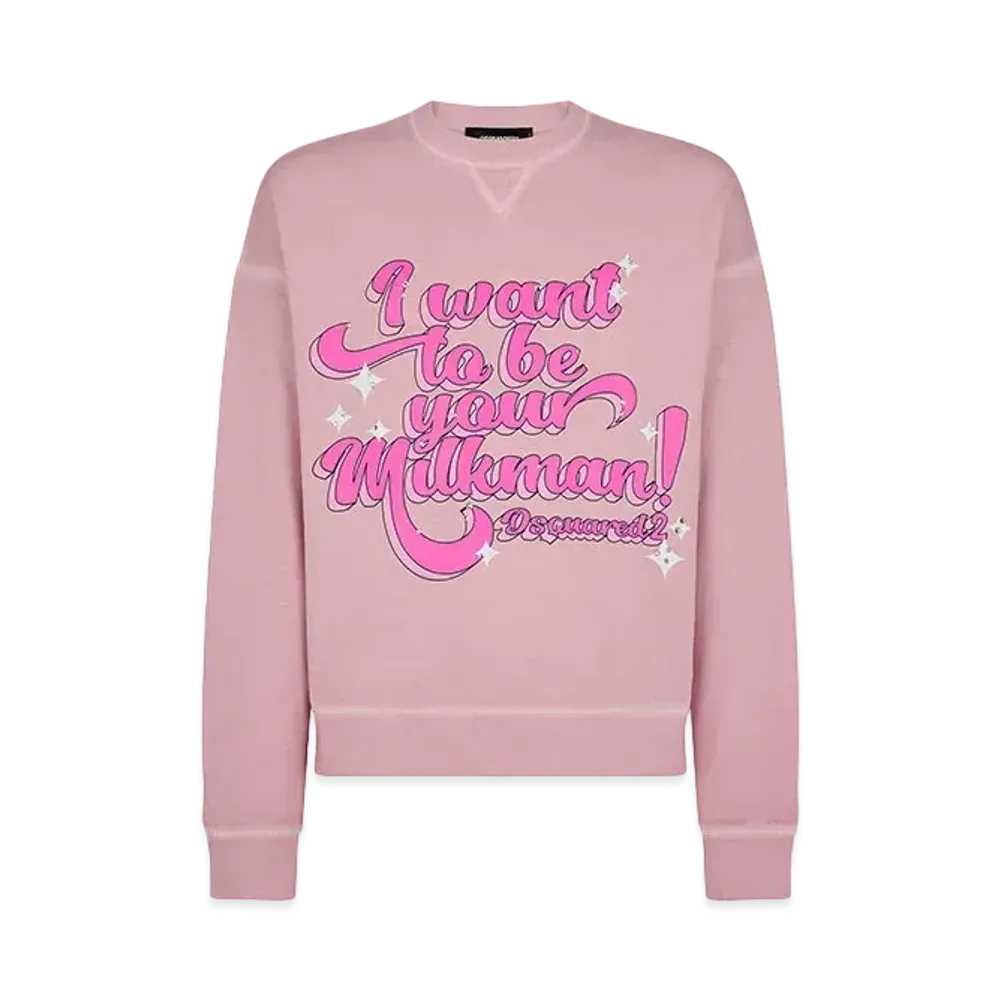 Dsquared2 Cipro Fit Crewneck Sweatshirt "Baby Pink"
