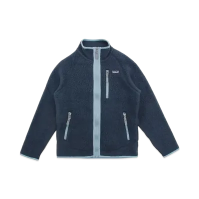 Patagonia Kids Retro Pile Jacket "New Navy Light Plume Grey"