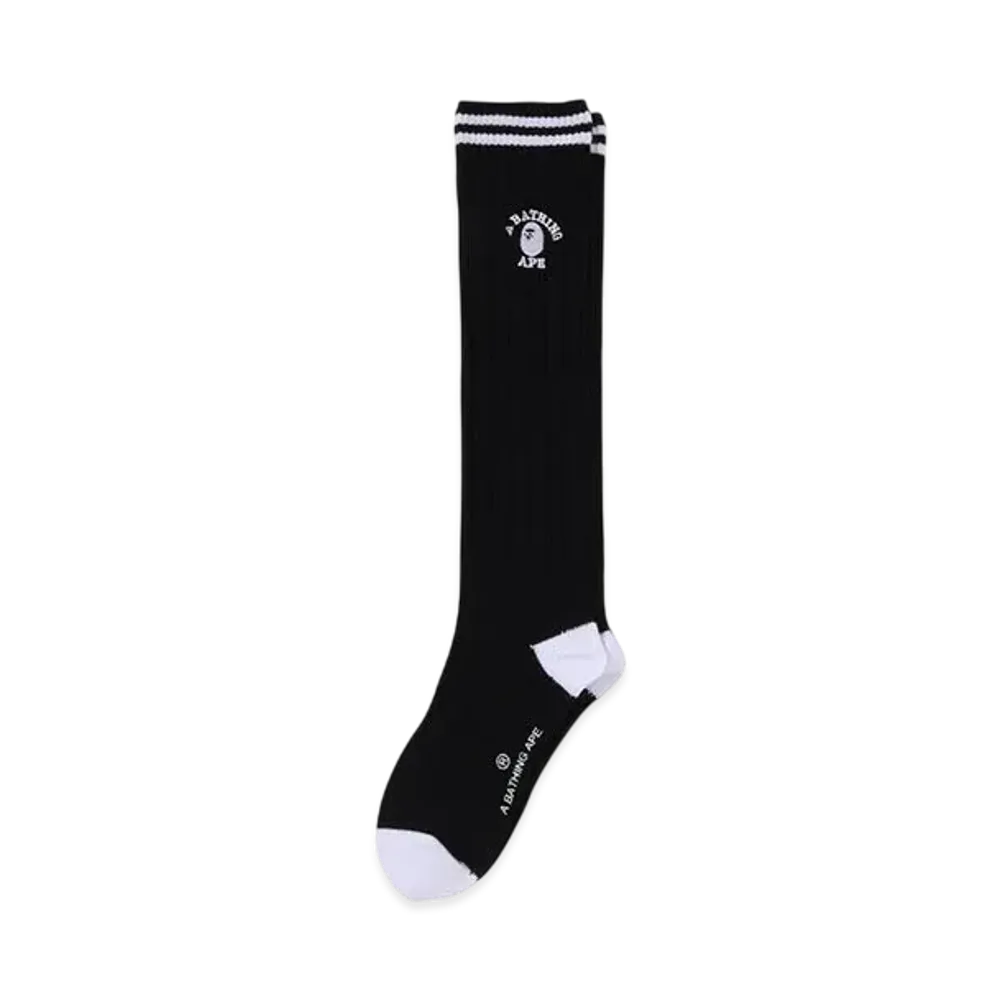 A BATHING APE College Loose Socks "Black"
