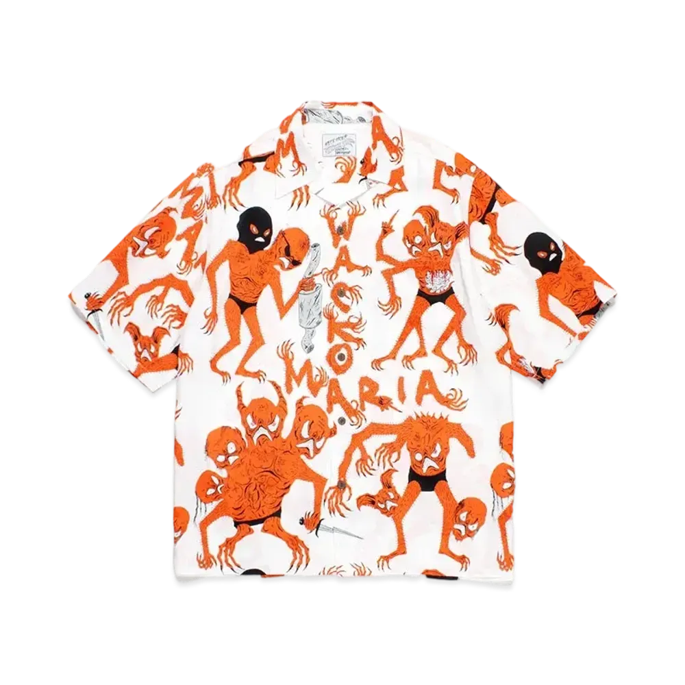 WACKO MARIA x neckface / Hawaiian Shirt "White"