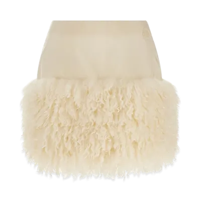 MONCLER Women's Teddy Insert Skirt "White"