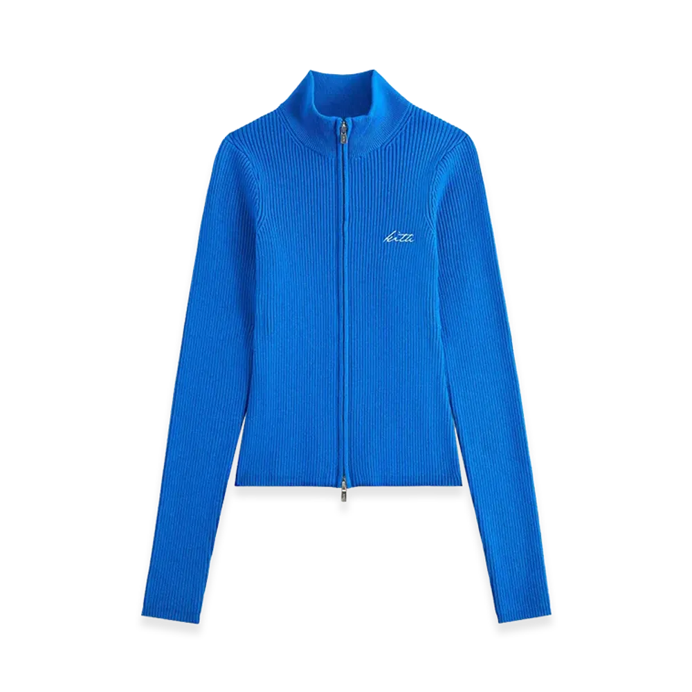 Kith Women's Ina Sweater Track Zip "Lake"