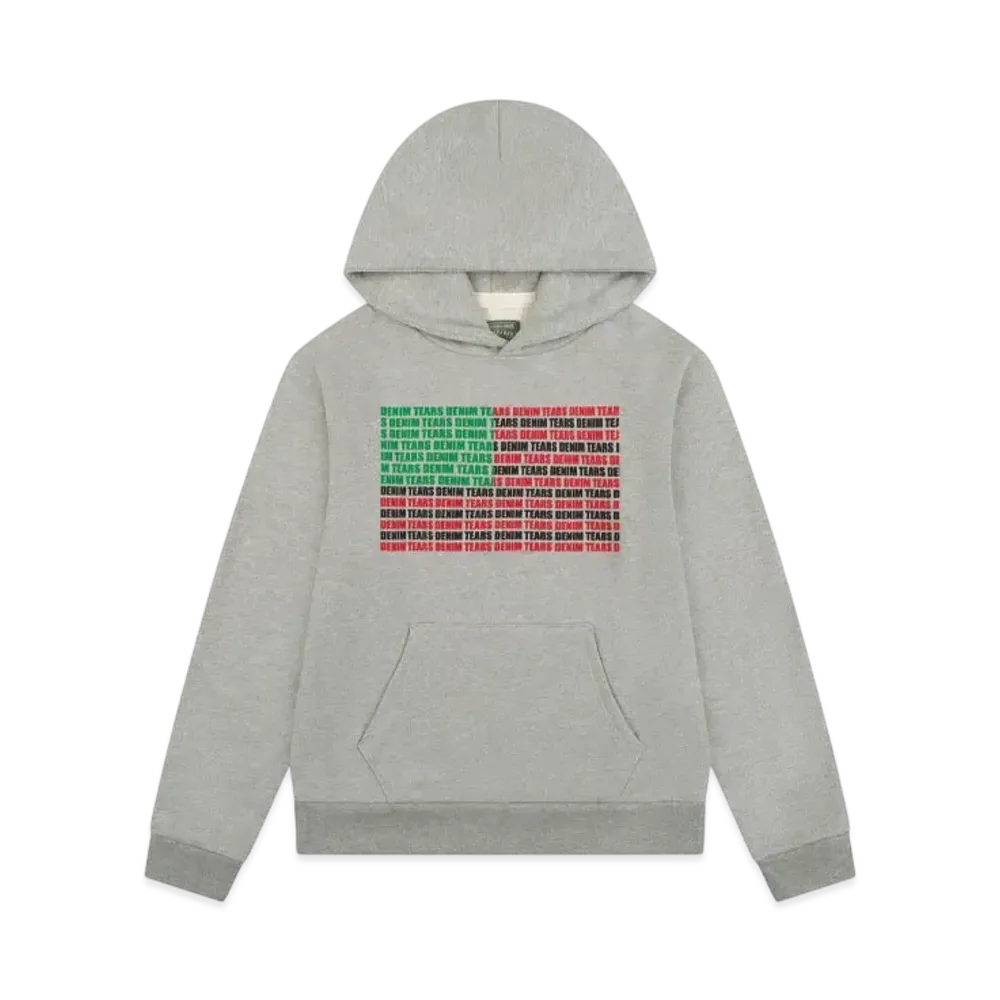 DENIM TEARS Logo Flag Hoodie "Grey"