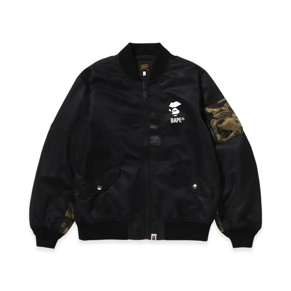 A BATHING APE 1St Camo Bomber Jacket "Black"
