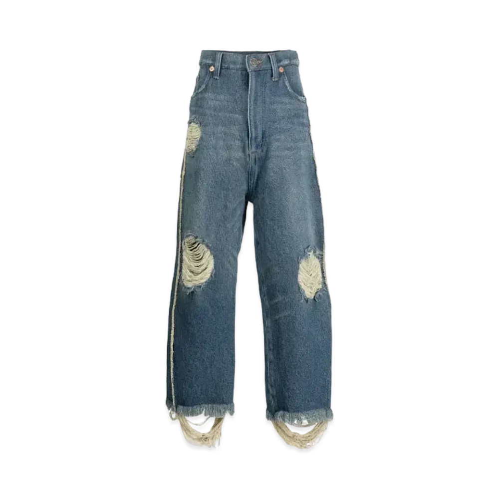 doublet Damage Straight Jeans "Indigo Blue"