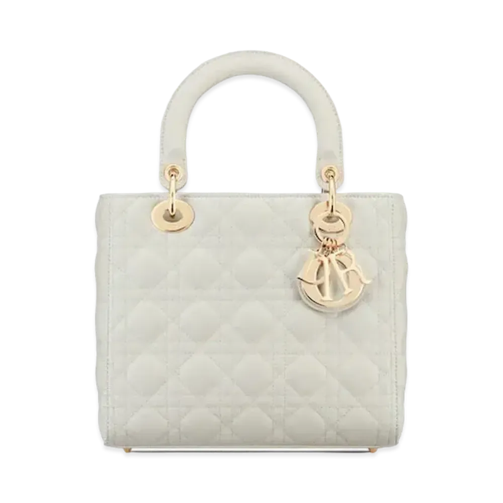 Dior Medium Lady Dior Bag Cannage Lambskin "Latte"