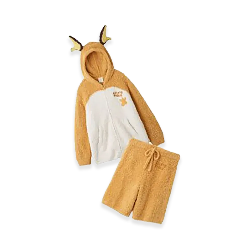 GELATO PIQUE x Pokemon Gelato Raichu Hoodie & Half Pants Set "Orange"