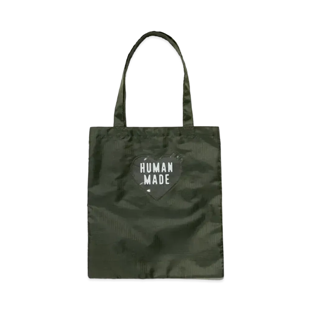 HUMAN MADE PVC HEART TOTE BAG "Olive"