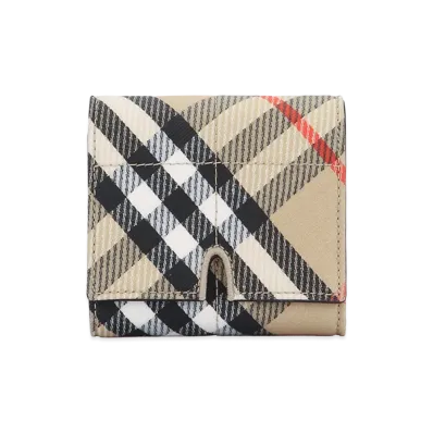 Burberry Women's L/S Snip Compact Wallet Cj1 "Checked"