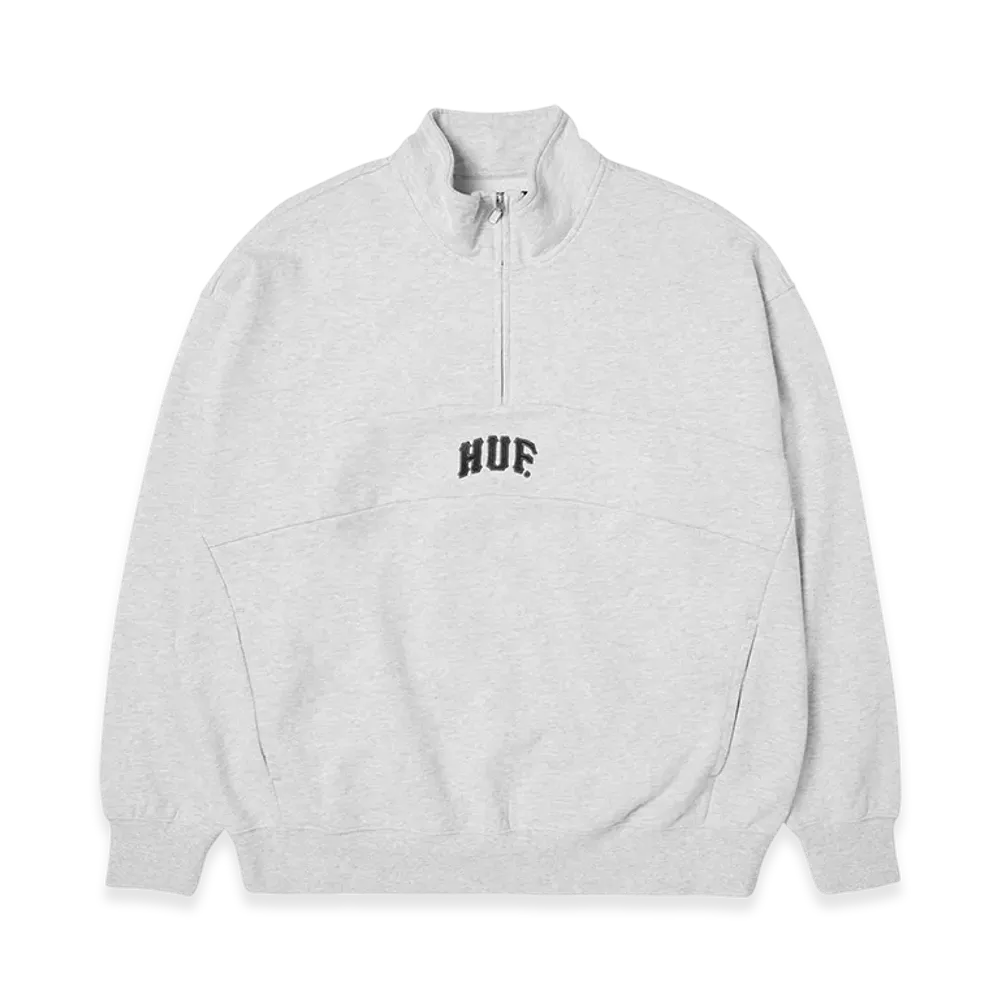 HUF WINTER 25 Arch Enzyme 1/4 Zip Fleece "Heather Grey"