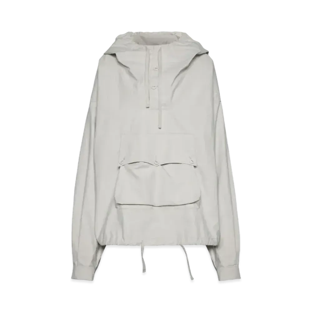 Maison Margiela Women's Waxed Rubber Hooded Windbreaker "Ice"