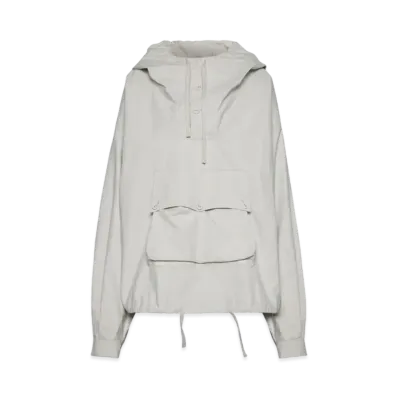 Maison Margiela Women's Waxed Rubber Hooded Windbreaker "Ice"