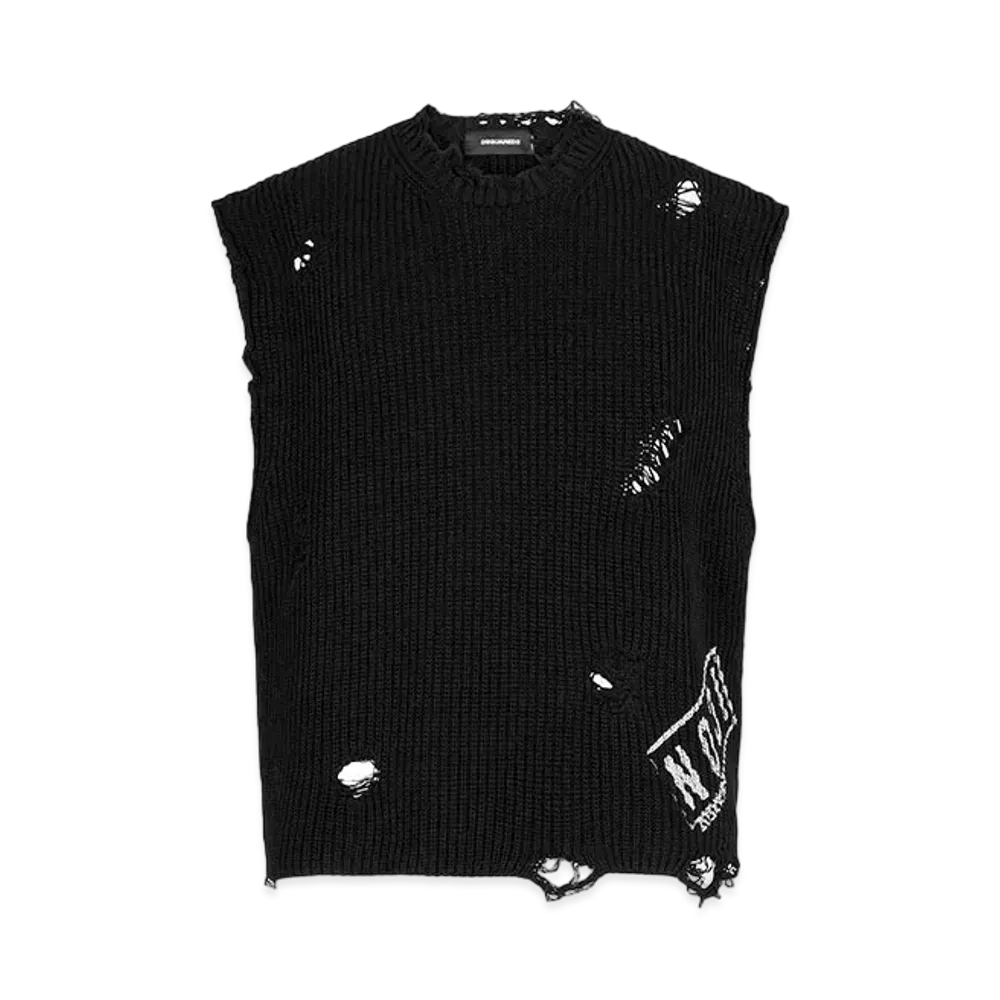 Dsquared2 Icon Knit Sleeveless Pullover "Black"