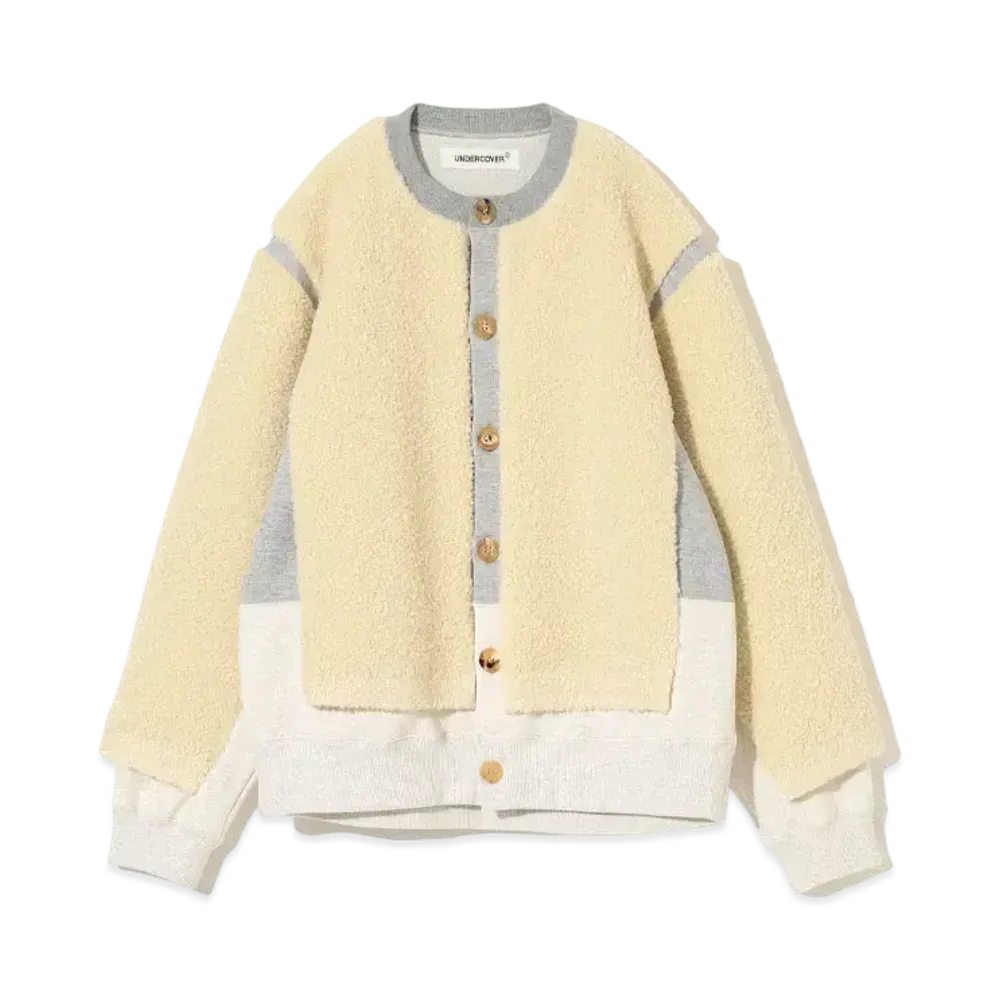UNDERCOVER Cotton Sweatshirt Cardigan "Ivory"