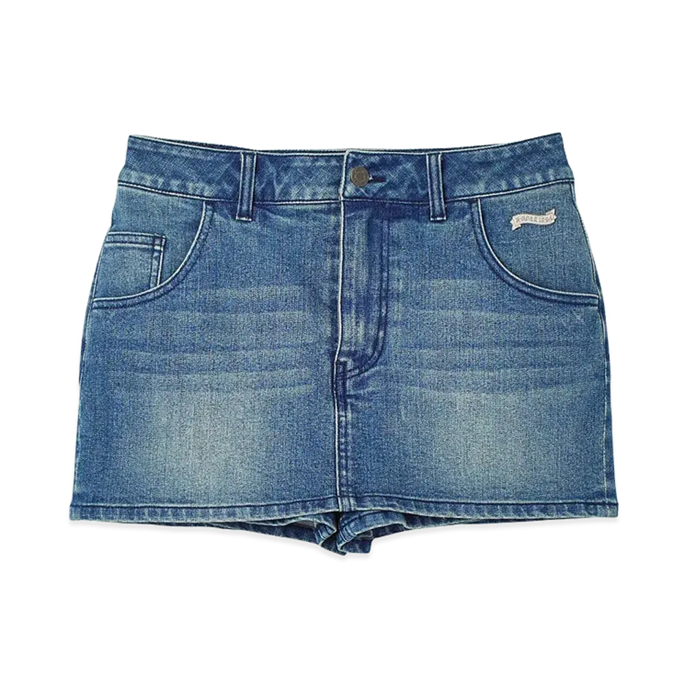 X-Girl Women's Denim Skort "Light Indigo"