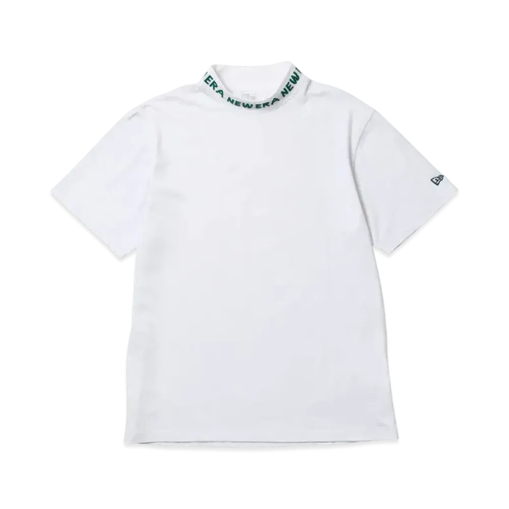 NEW ERA Golf Short Sleeve Midneck T-shirt Jacquard Logo "White"