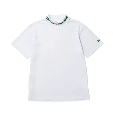 NEW ERA Golf Short Sleeve Midneck T-shirt Jacquard Logo "White"