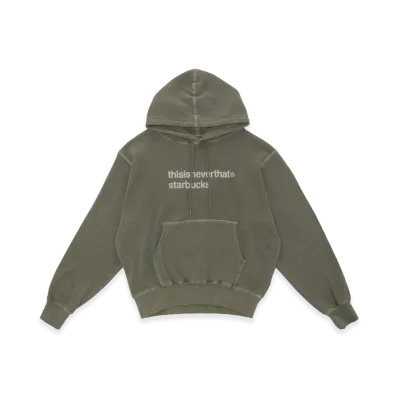 STARBUCKS x thisisneverthat Waffle Hoodie "Khaki"