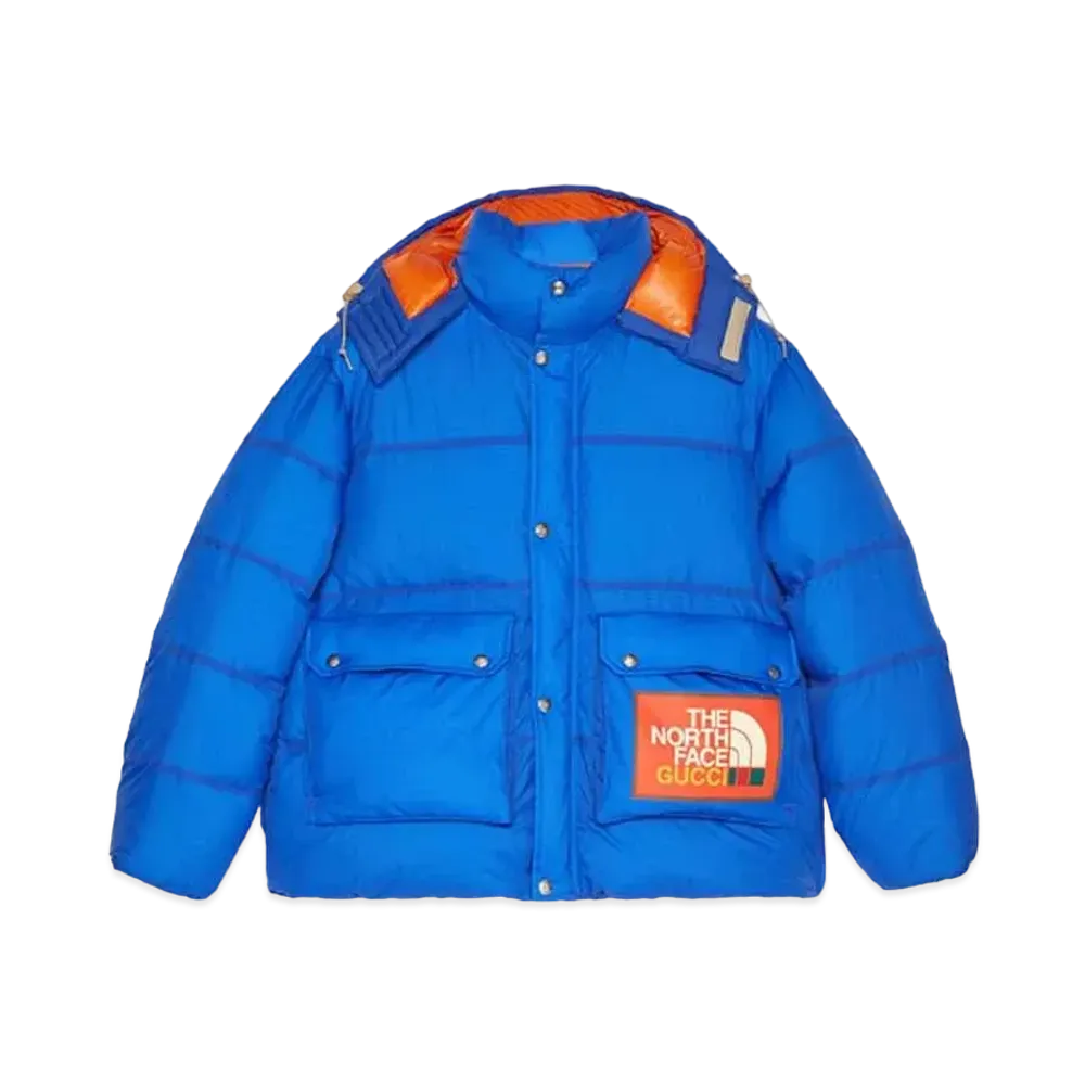 Gucci x The North Face Woman BONDED 71 SIERRA PARKA CROPPED "Blue"