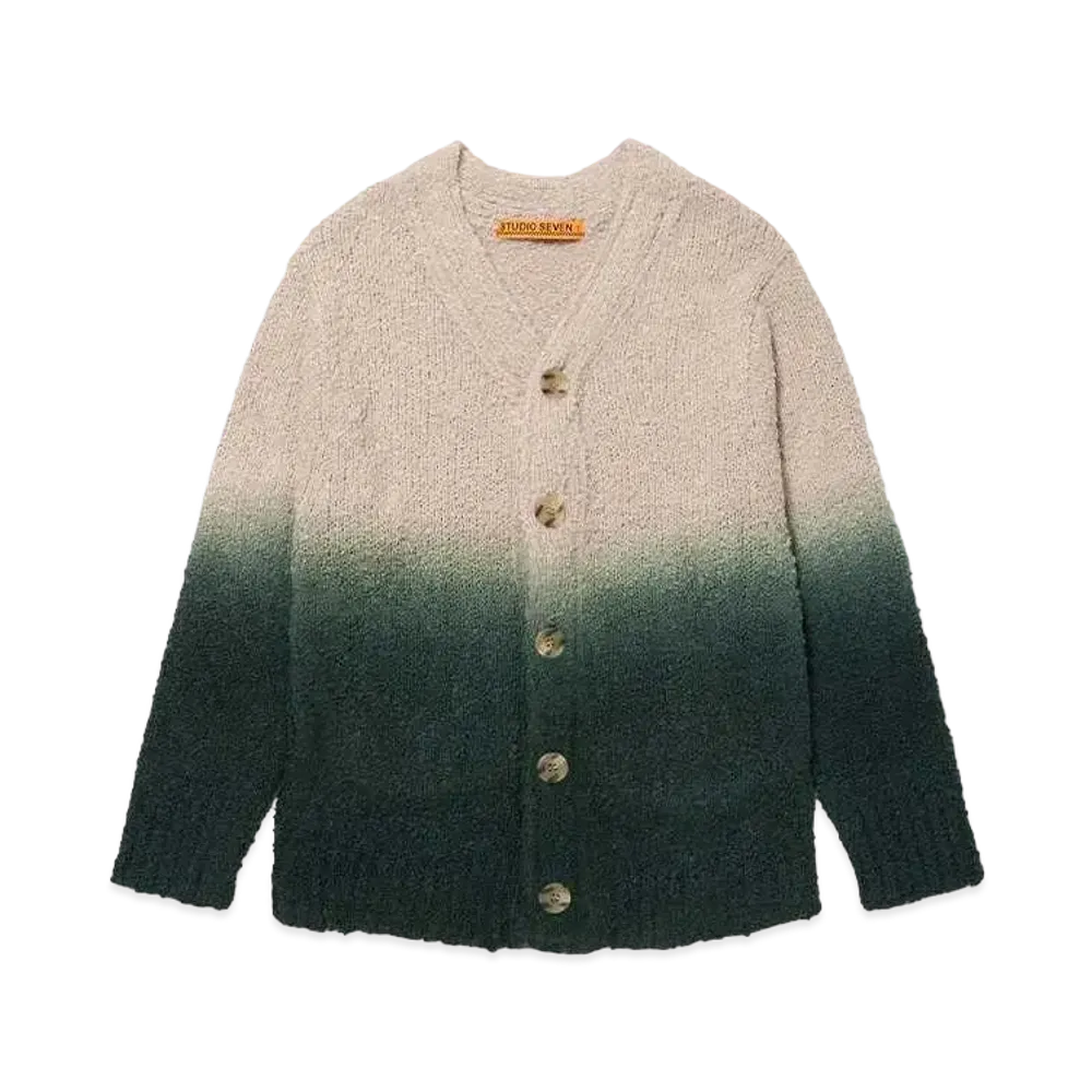 STUDIO SEVEN Overdyed Long Cardigan "BEIGE"