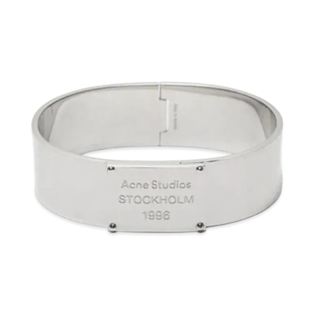 Acne Studios Engraved Logo Bracelet "Silver"