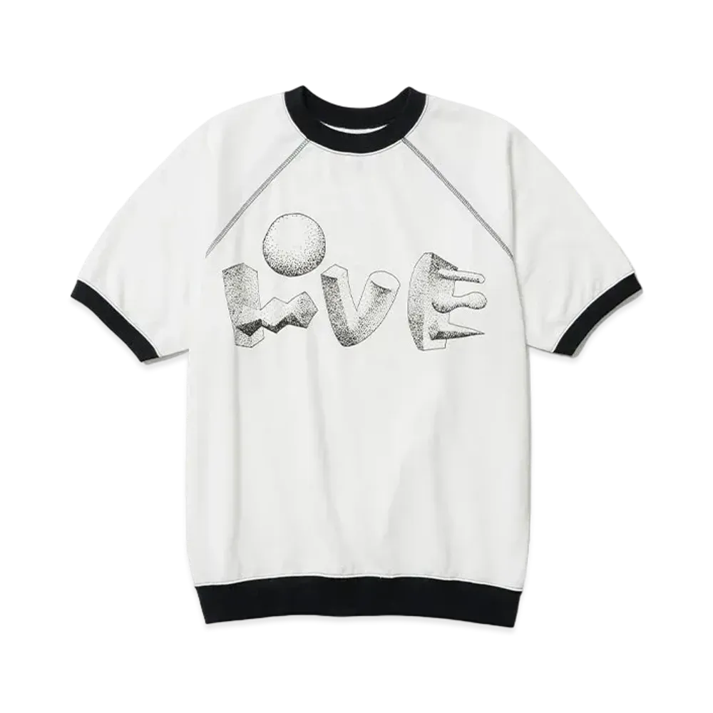 Sasquatchfabrix Polyhedron "Love" H/S Sweatshirt "White"