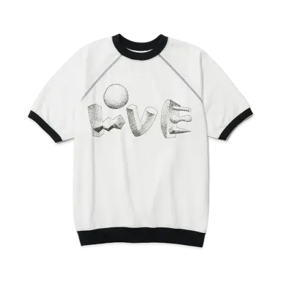 Sasquatchfabrix Polyhedron "Love" H/S Sweatshirt "White"
