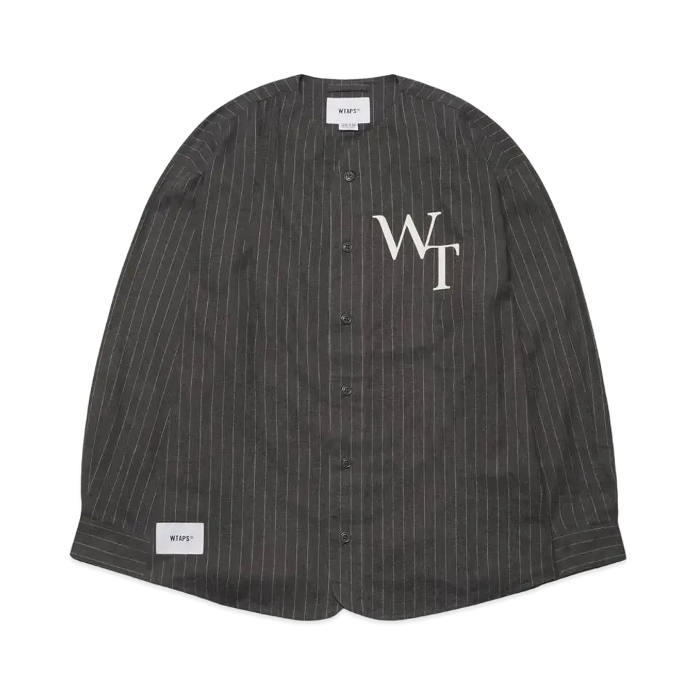 WTAPS League / LS / Cotton. Flannel. Stripe "Gray"