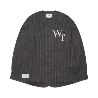 WTAPS League / LS / Cotton. Flannel. Stripe "Gray"