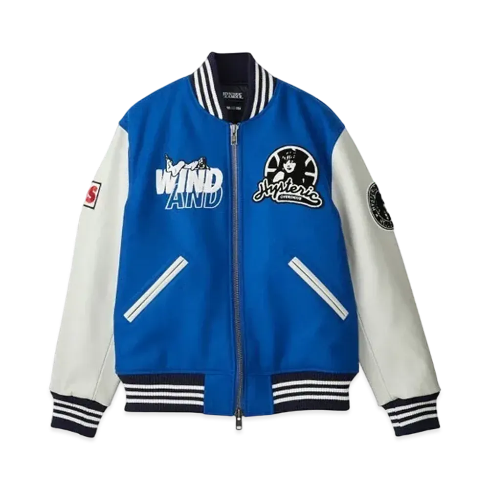 WIND AND SEA x HYSTERIC GLAMOUR Stadium Jumper "Blue"
