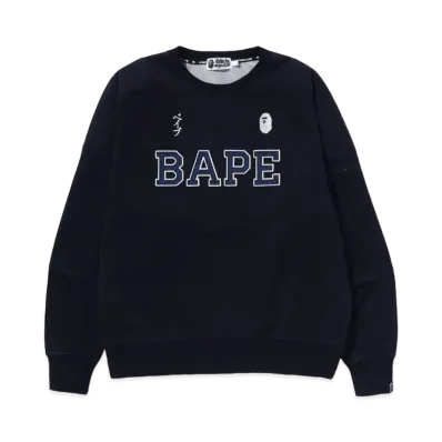 A BATHING APE Japan Culture Relaxed Fit Crewneck "Indigo"