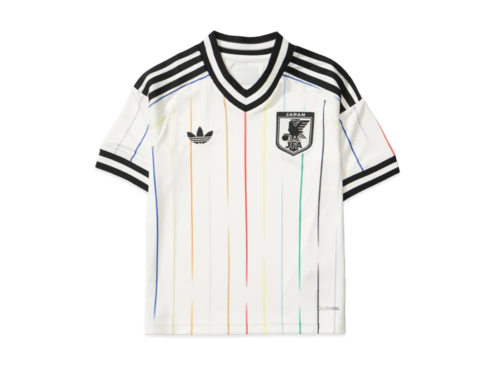 アディダス キッズ サッカー日本代表 2026 アウェイ レプリカ ユニフォーム "オフホワイト/ブラック"