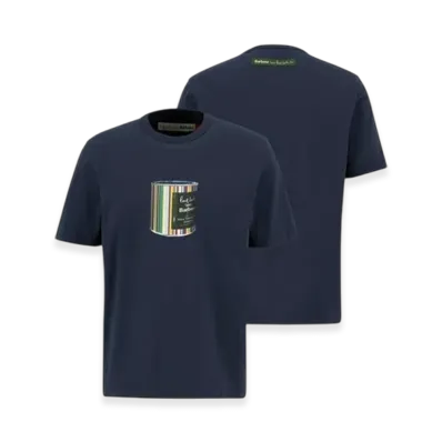 Barbour x Paul Smith Wax Print T-Shirt "Navy"