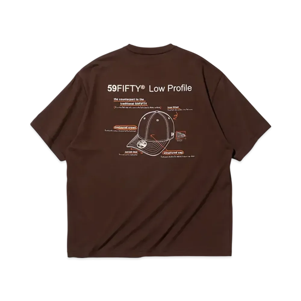 NEW ERA Short Sleeve Performance T-Shirt 59Fifty Day Memorial Collection LP 59Fifty "Brown"