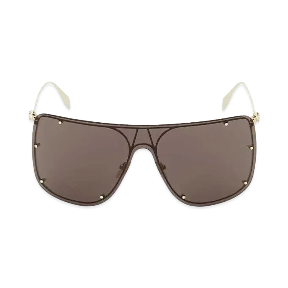 Alexander McQUEEN Skull Mask Sunglasses "Gold"