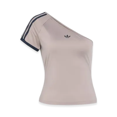 adidas Women's Adilenium 5.0 Off-Shoulder T-Shirt "ChalkyBrown"