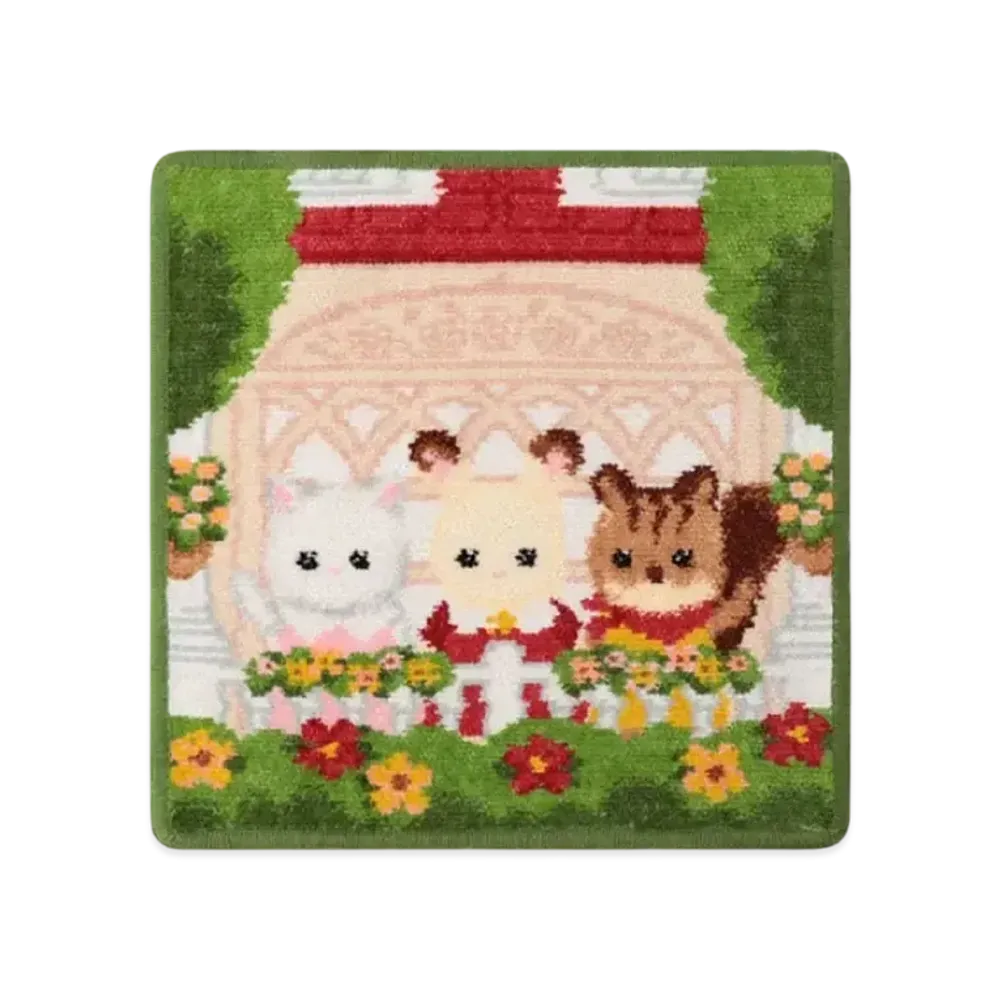FEILER x SYLVANIAN FAMILIES Handkerchief "Medium Green/Dark Green"