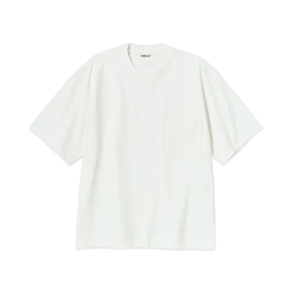 AURALEE Heavy Weight Pocket Tee "White"