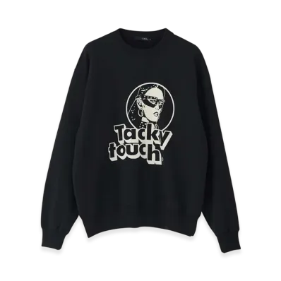 HYSTERIC GLAMOUR Tacky Touch Sweatshirt "Black"