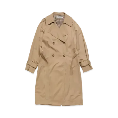 Acne Studios Double-Breasted Trench Coat "Cold Beige"