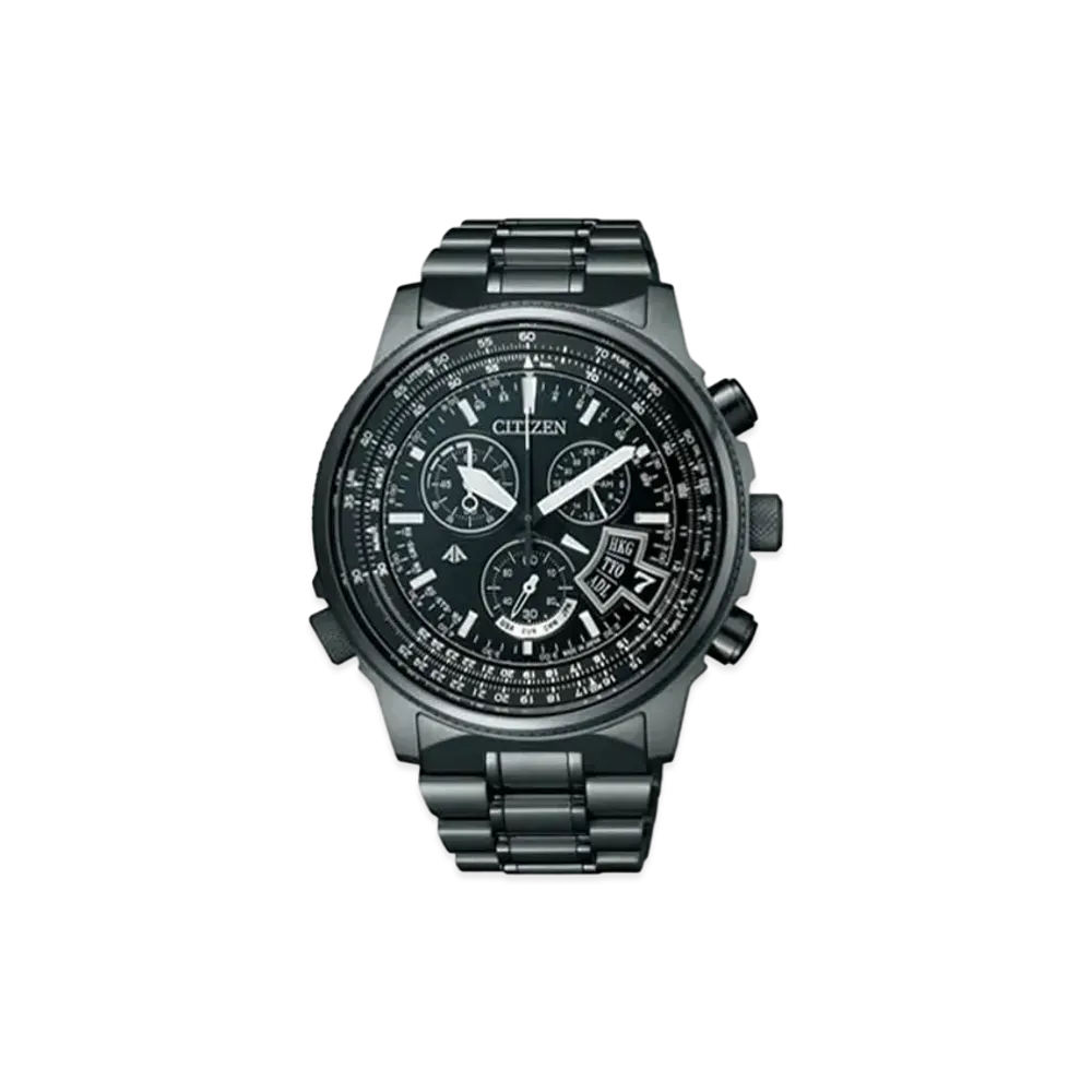 CITIZEN Promaster Sky World Time Chronograph Solar Radio Watch "Black" BY0084-56E