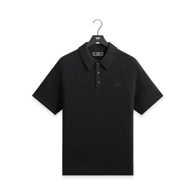 Kith Basket Weave Tilden Polo "Black"