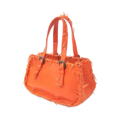 Bottega Veneta Intrecciato Leather Handle Bag "Orange"