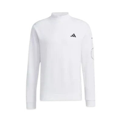 adidas Aeroready Athletic Mockneck Long Sleeve Shirt "White"