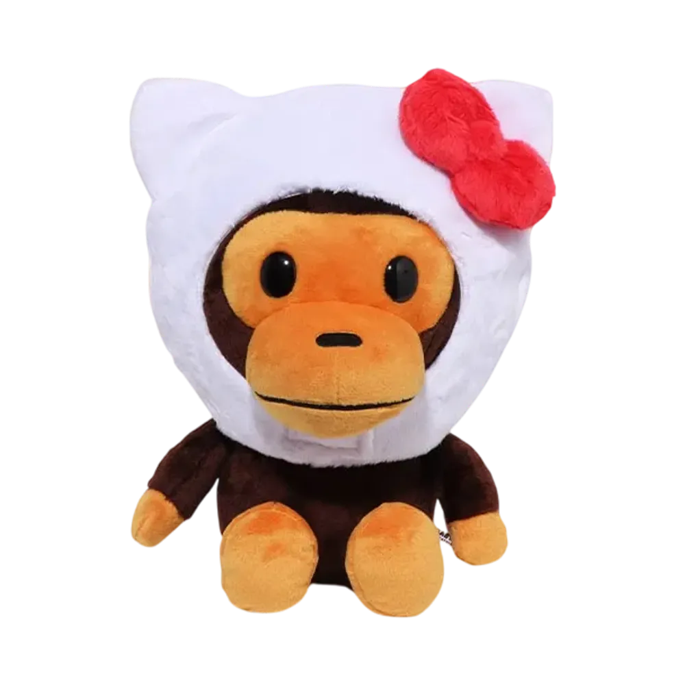 A BATHING APE Baby Milo x Hello Kitty Plush Doll "White"