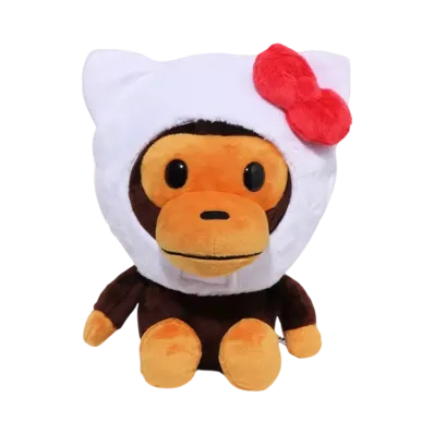 A BATHING APE Baby Milo x Hello Kitty Plush Doll "White"
