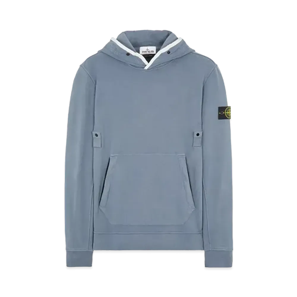 Stone Island 60620 BRUSHED COTTON FLEECE "Pastel Blue"