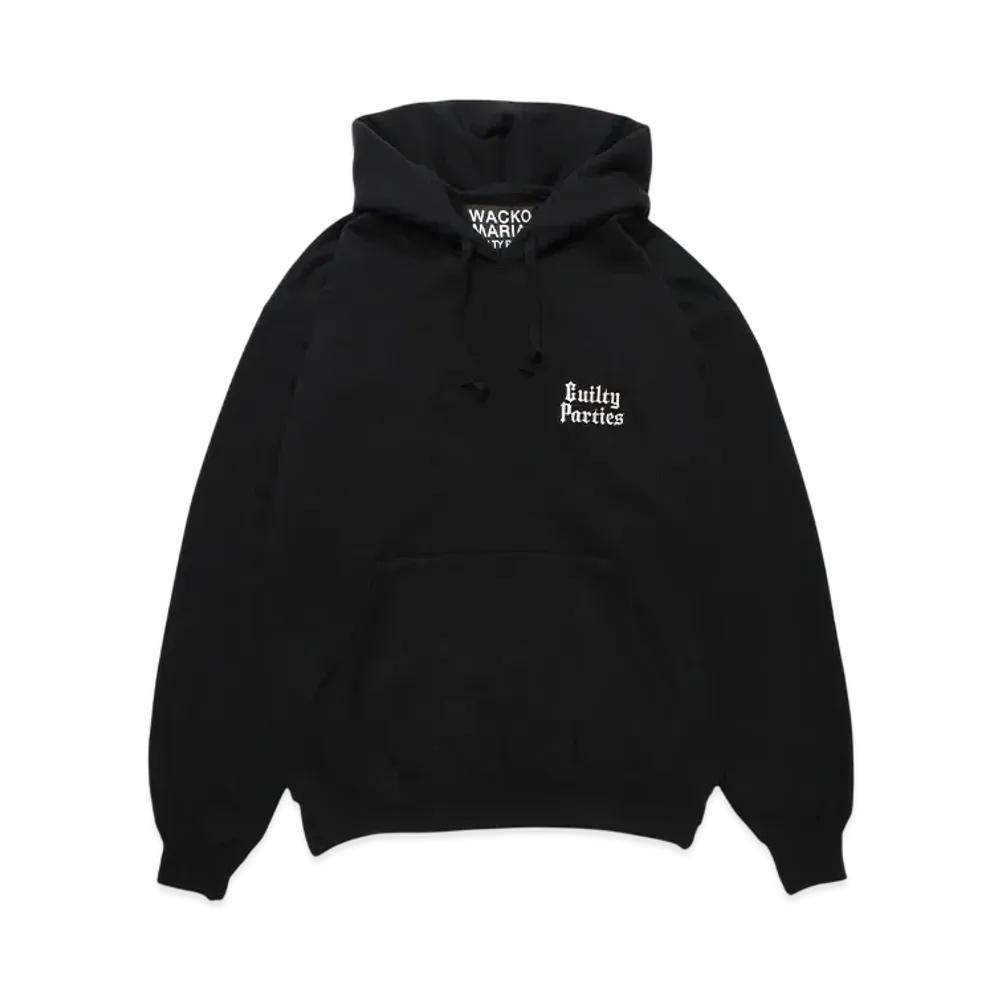 WACKO MARIA Middle Weight Hooded Sweat Shirt "Black"